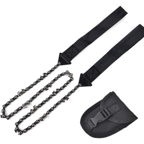 Keine Küsse Mehr Mit Carbonstahl Handkettensäge Inkl. Gürteltasche – Premium Survival Gartensäge Für Camping, Garten & Outdoor-zubehör (schwarz, Stil 2)