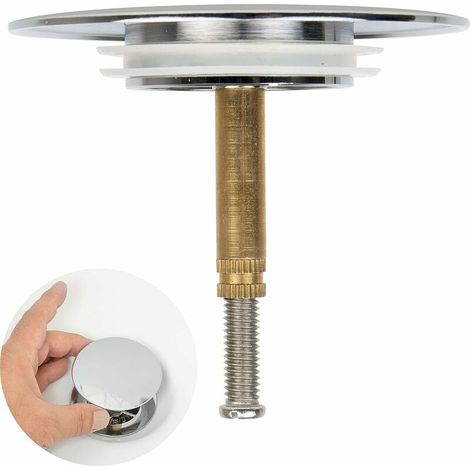 Badewannenablauf, Ø 70 Mm, Mit Doppelter Dichtung, Höhenverstellbar, Universell, Kompatibel Mit Waschtischarmaturen, Aus Verchromtem, Gehärtetem Messing, Rostfrei.