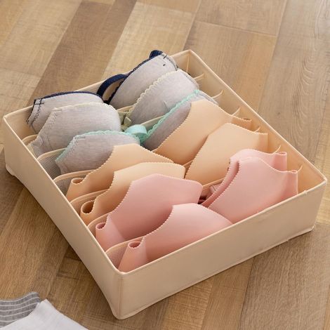 Wäscheaufbewahrung, Schubladeneinteiler – 7 Fächer, Faltbar Für Socken, Bhs Und Krawatten, Aus Oxford-gewebe Und Kunststoff