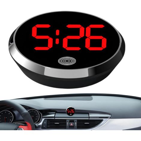 Digitale Mini-autouhr, Kleine Wasserdichte Digitaluhr - Selbstklebendes Autozubehör Mit Klarem Lcd-bildschirm, Geeignet Für Das Armaturenbrett Im Fahrzeuginnenraum.