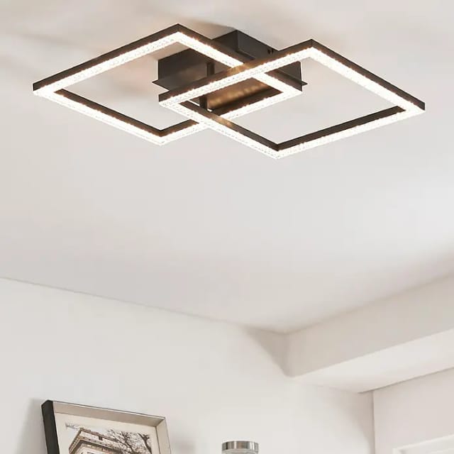 Eglo LED Deckenleuchte Leijas Schwarz transparent 21 W