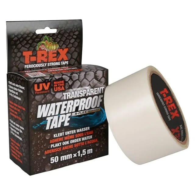 T-Rex Waterproof Tape Transparent 50 mm x 1,5 m