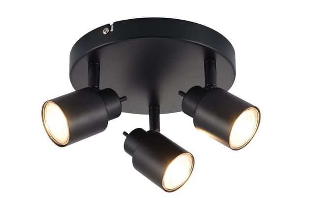 Brilliant LED-Spotrondell Andres 3-flammig Schwarz matt