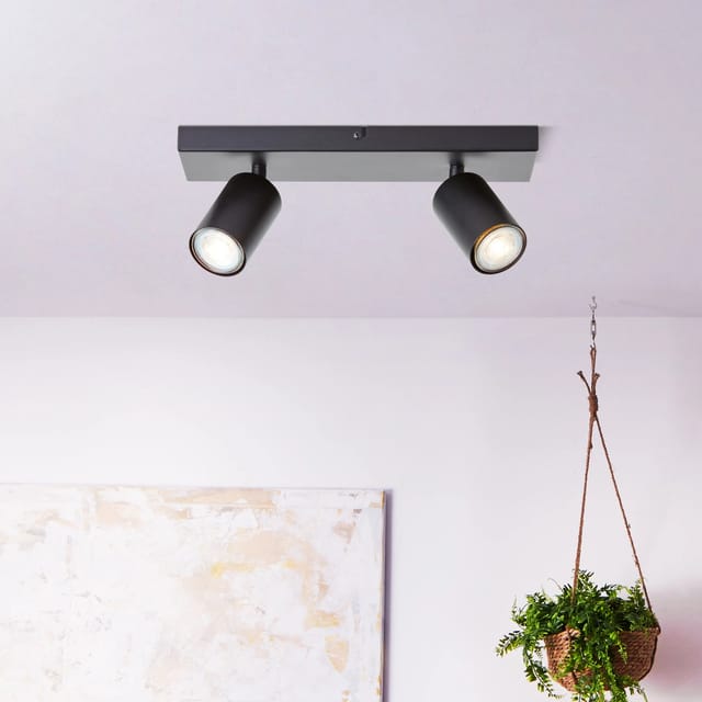 Brilliant LED-Spotbalken Jello 2-flammig Schwarz matt