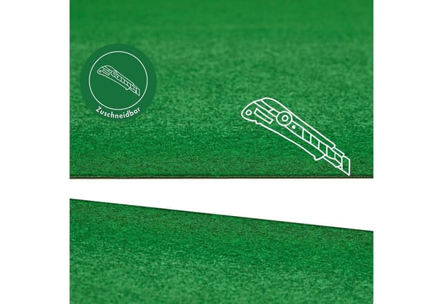 Kunstrasen-Matte Field mit Noppen Grün 133 cm x 400 cm