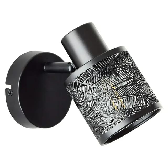 Brilliant Wand Spot Bano Schwarz matt