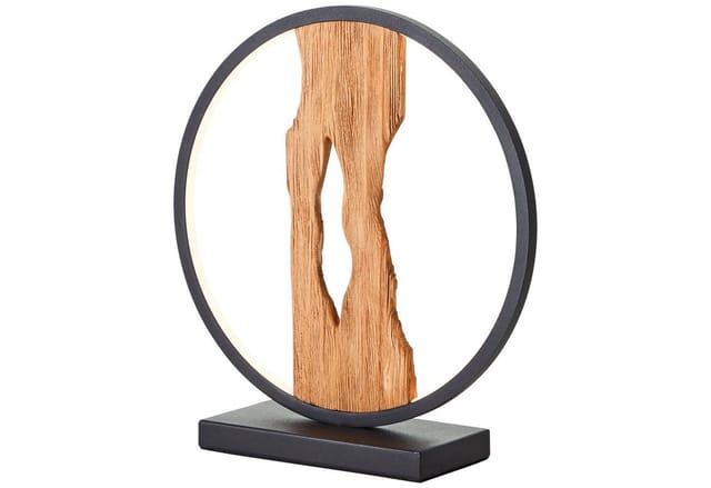 Brilliant LED-Tischleuchte Chaumont 28 cm Schwarz und Holz