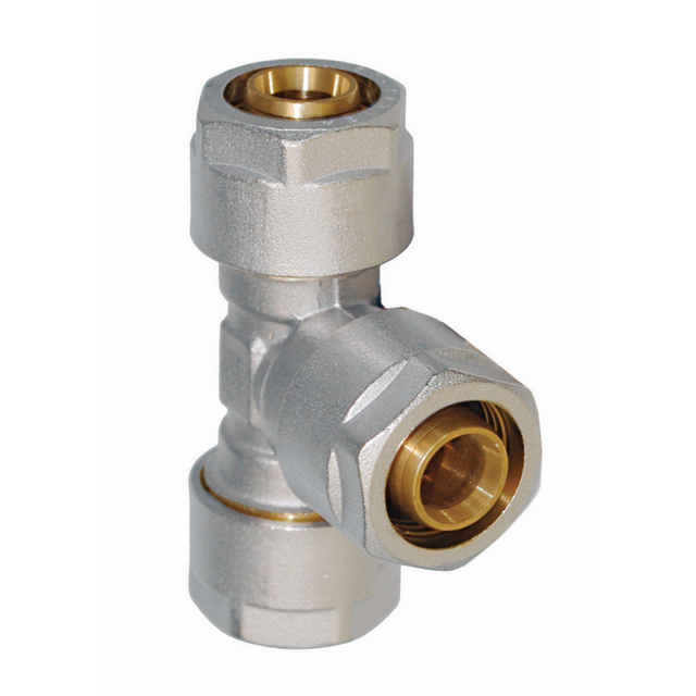 Schraubfitting T-Stück Messing 16 x 16 x 16 mm
