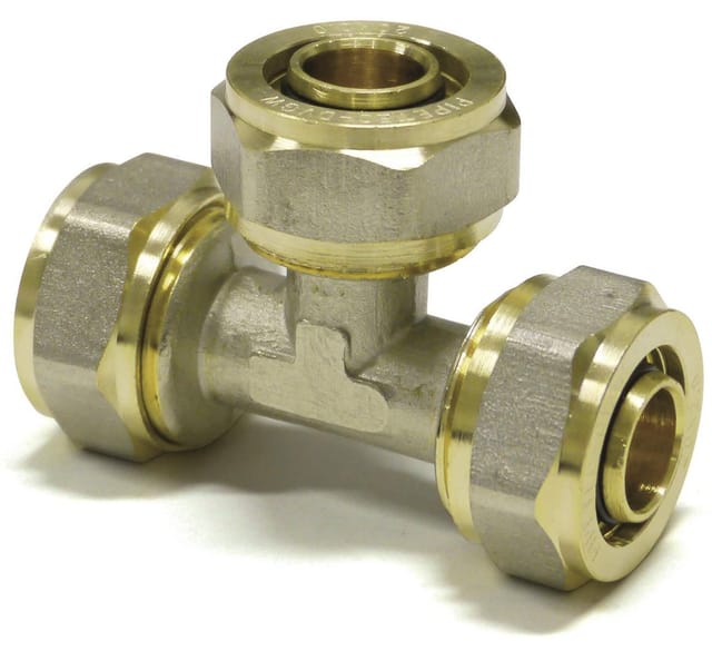 Schraubfitting Reduzier T-Stück Messing 20 x 16 x 20 mm