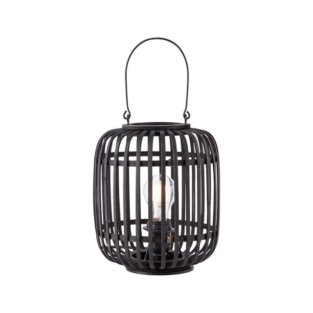 Brilliant Tischleuchte Woodrow mit Tragegriff Ø 21,5 cm Schwarz