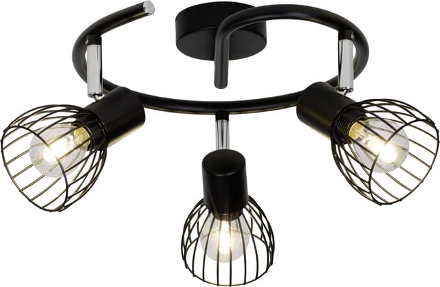 Brilliant Spotspirale Blacky 3-flammig Schwarz