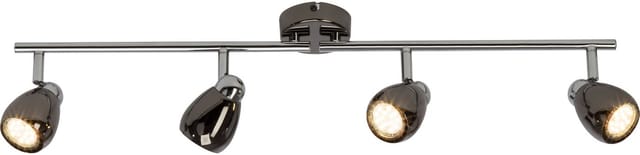 Brilliant LED-Spotrohr Milano 4-flammig Chrom und Schwarz
