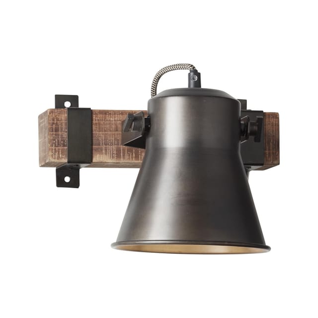 Brilliant Wand Spot Decca Schwarz und Holz