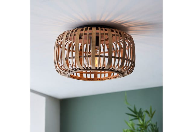 Brilliant Deckenleuchte Woodrow Ø 32 cm Hellbraun