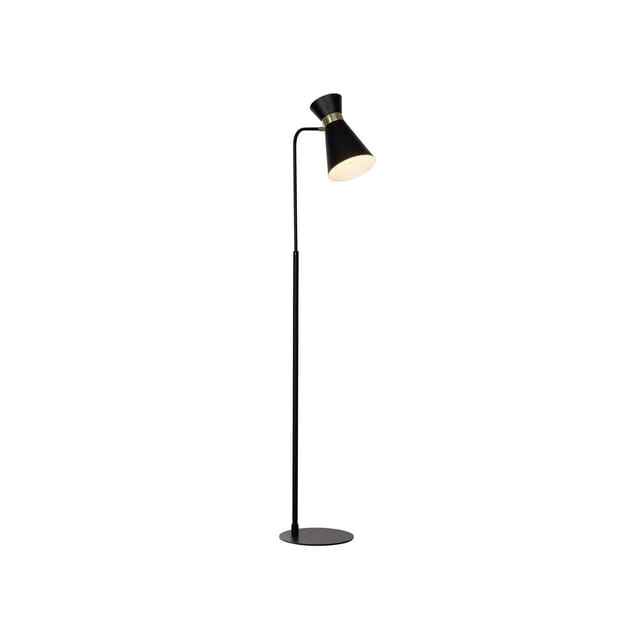 Brilliant Standleuchte Goldy 1-flammig Schwarz matt und Gold