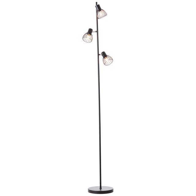 Brilliant Standleuchte Blacky 3-flammig Schwarz matt