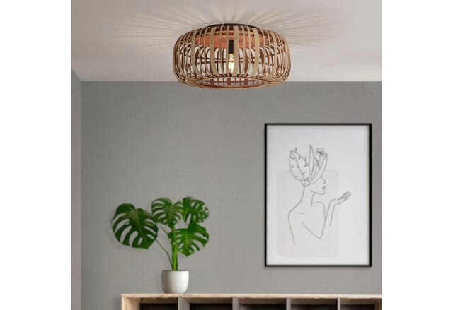 Brilliant Deckenleuchte Woodrow Ø 50 cm Hellbraun