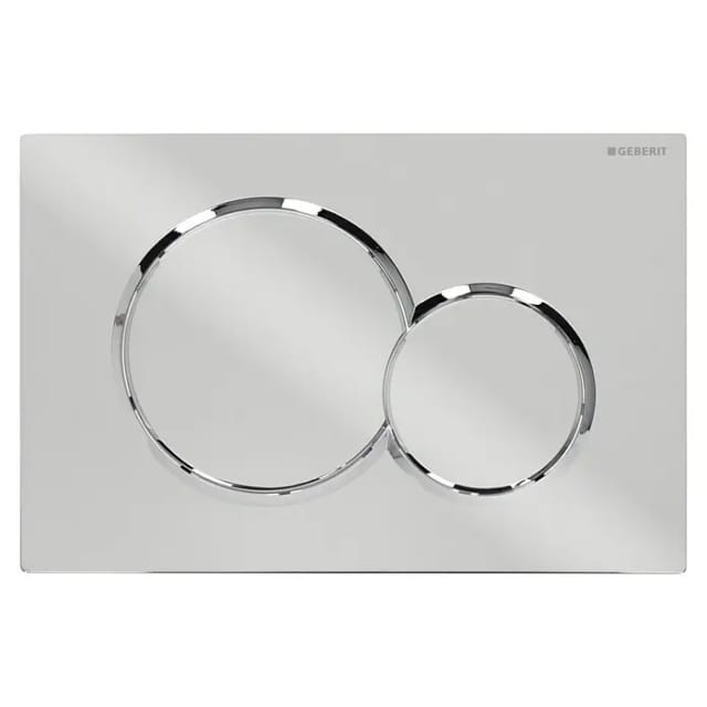 Geberit Betätigungsplatte Sigma01 Verchromt Glänzend 2-Mengen-Spülung