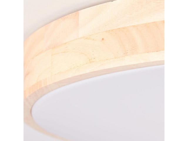 Brilliant LED-Deckenleuchte Slimline Ø 49 cm Holz und Weiß
