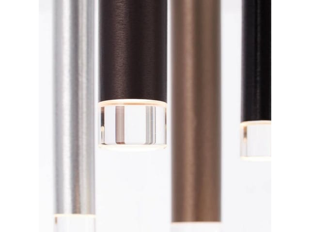 Brilliant Deckenleuchte Cembalo 7-flammig Aluminium und Schwarz und Braun