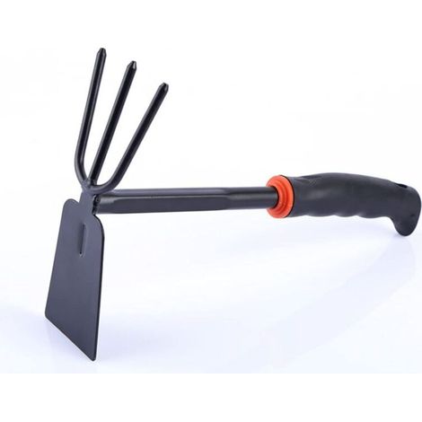 2-in-1 Hacke/klaue – Rostbeständiger Stahl – Ergonomischer Gummigriff – Für Garten, Gemüsebeet, Balkon – 1 Stück