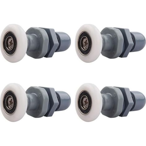 Duschkabinenrollen – 19-mm-kugellager – Für 4 Bis 6 Mm Starke Glastüren – Korrosionsbeständiges Material: Kupfer, Edelstahl, Nylon – 4er-set