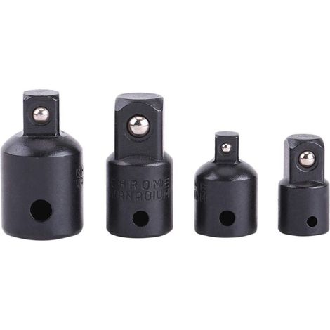 Steckschlüsseladapter – 4-teiliges Reduzierset Aus Chrom-vanadium-stahl – Für Ratschenschlüssel Und Schlagschrauber – 1/4" Auf 3/8", 3/8" Auf 1/2", 1/2" Auf 3/8", 3/8" Auf 1/4