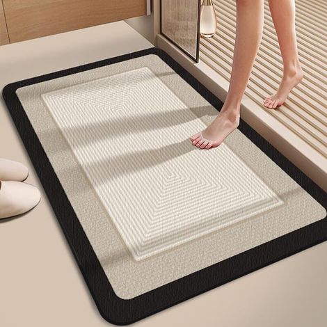 Badematte – Kieselgur – 80 X 120 Cm – Rutschfest – Schnell Absorbierend – Für Badezimmer – 1 Stück