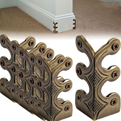 Eckenschutzleisten – Metall/eisen – Für Fußleisten Und Möbel – Antikbronze-finish – 48 X 25,5 X 21 Mm – 6er-pack