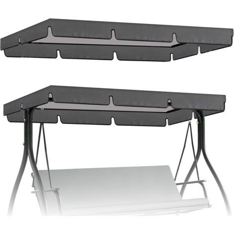Schaukeldach – Ersatzstoff 195 X 125 X 15 Cm – Wasserdicht, Uv-beständig, 420d Oxford-gewebe – Winddicht Für 2- Bis 3-sitzer-gartenschaukeln