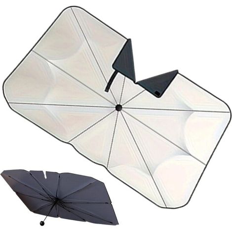 Sonnenschutzblende Für Die Windschutzscheibe – 140 X 80 Cm – Faltbar – Hitzereduzierend – Blendschutz – Für Pkw, Suvs, Lkws, Vans – 1 Stück