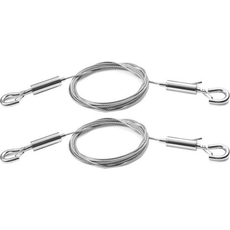 Aufhängungskabel – Edelstahl 304 – 2 M – Max. Belastung 30 Kg – Für Spiegel Und Paneele – 2er-pack