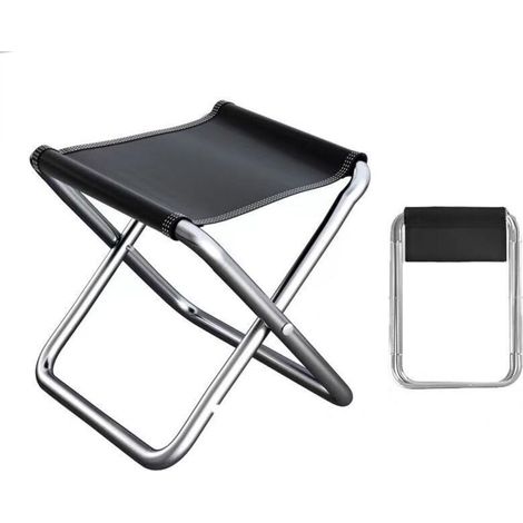 Klapphocker – Aluminium – 45 X 35 X 30 Cm – Für Angeln, Camping Und Wandern – 1 Stück