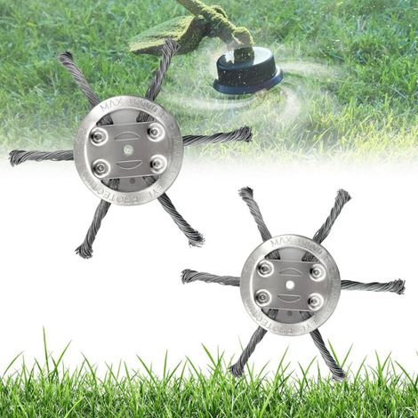 Freischneiderkopf – 5 Mm Stahldraht – Zum Schneiden Von Gras Und Unkraut – Universell Für Rasenmäher Und Freischneider – 2er-pack