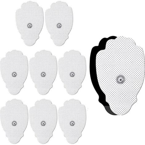 Tens-elektroden – 10 Stück – Handflächenform – 7,5 X 4,5 Cm – 3,5 Mm Schnappverschluss – Wiederverwendbar – Selbstklebend – Für Tens-geräte