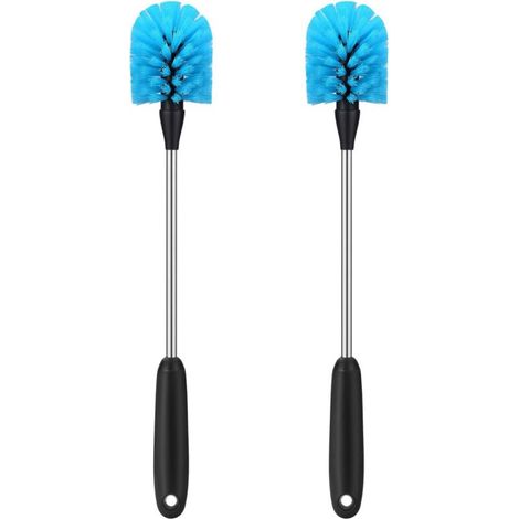 Flaschenbürste – Edelstahl 18/8 – 38 Cm Langer Griff – Für Flaschen Und Babyflaschen – 2er-pack