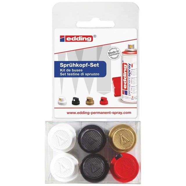 edding-5200 Perm. Spray Sprühkopf-Set 4 teilig