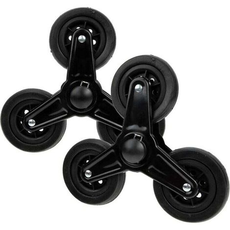 Einkaufswagenräder – Durchmesser 9,5 Cm – Für Treppenwagen – Gummi Und Verzinktes Eisen – 2er-set