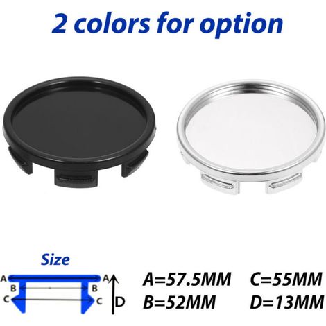 Radnabenkappen – Abs – 55 Mm Durchmesser – Für Vorder- Und Hinterräder – 4er-set