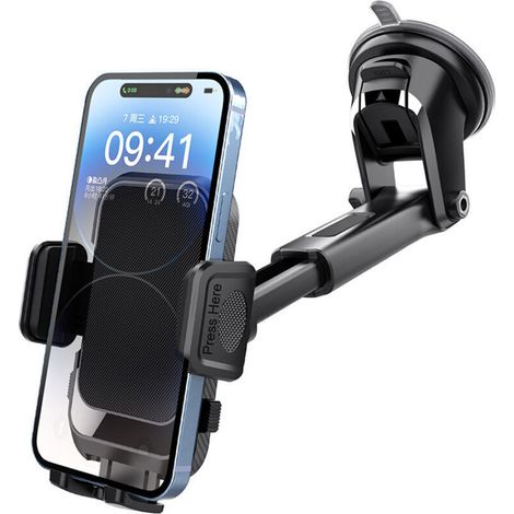 Handyhalterung Fürs Auto – Saugnapfhalterung Für Armaturenbrett Und Windschutzscheibe – 360° Drehbarer, Verstellbarer Teleskoparm – Für Smartphones Bis Zu 7,5 Zoll – 1 Stück