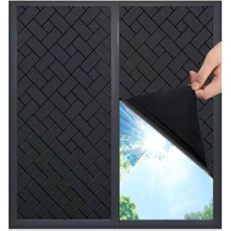 Sichtschutzfolie Für Fenster – Elektrostatische Uv-schutzfolie – Ohne Klebstoff – Für Glatte Und Saubere Fenster – Schwarz, 45 X 200 Cm
