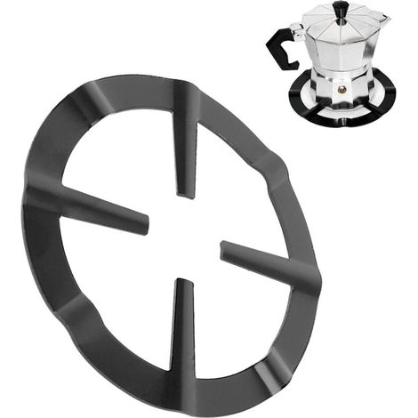 Moka-kanne-halterung – Gasreduzierring Aus Edelstahl – Für Runde Gasherde – Durchmesser 13,3 Cm – Schwarz