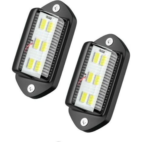 Led-kennzeichenbeleuchtung – 2 Stück – 6 Smd – Ip65 – 12 V – 1,8 W – Für Auto, Lkw, Anhänger, Wohnwagen, Motorrad, Bus