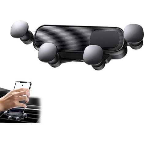 Handyhalterung Fürs Auto – Lüftungsschlitzbefestigung – 360°-drehung – Kompatibel Mit Smartphones Von 4 Bis 7 Zoll – Schwarz