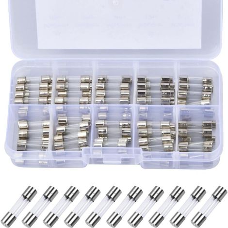 Glassicherung – 5 X 20 Mm – 250 V – Flink – Für Haushaltsgeräte – 100 Stück, Sortiert, 0,2 A Bis 20 A