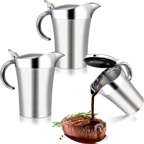 Thermosaucenschale – 750 Ml – Doppelwandiger Edelstahl – Für Heiße Und Kalte Saucen – 2 Stück