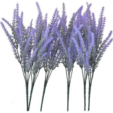 Künstlicher Lavendel – Flexibler Stahlstiel – Höhe 36 Cm – Lila – Dekoration Für Zuhause Und Events – 6er-set