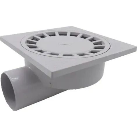 Bodenablauf – 200 X 200 Mm – 75 Mm Horizontaler Abfluss – Für Bad Und Dusche – 1 Stück