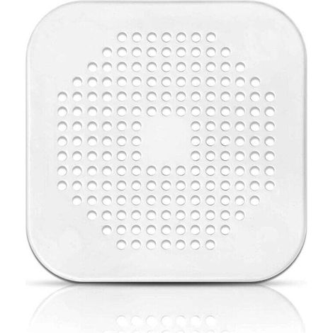 Haarfilter – Silikongitter 14 X 14 Cm Für Dusche, Badewanne, Waschbecken – Mit Saugnapf – Weiß – 1 Stück