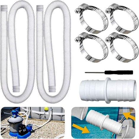 Schwimmbadpumpenschlauch – 32 Mm – 150 Cm – Chlor- Und Uv-beständig – Flexibel Und Robust – 2 Stück